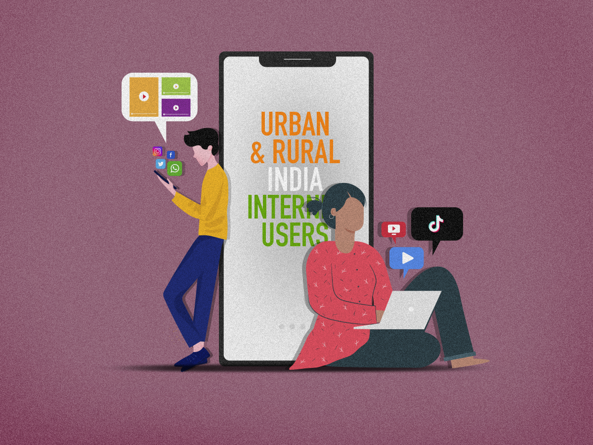 urban and rural india internet users and usage